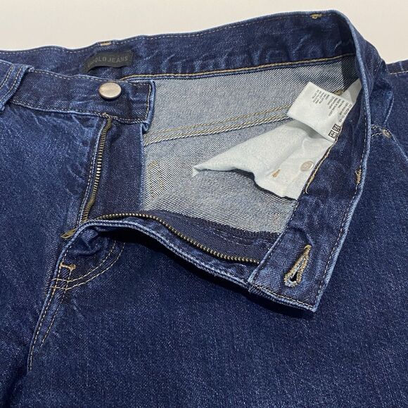 Uniqlo Wide Leg Straight Jeans Women’s 27 W30 L30 Blue High Rise 100% Cotton - Picture 5 of 9